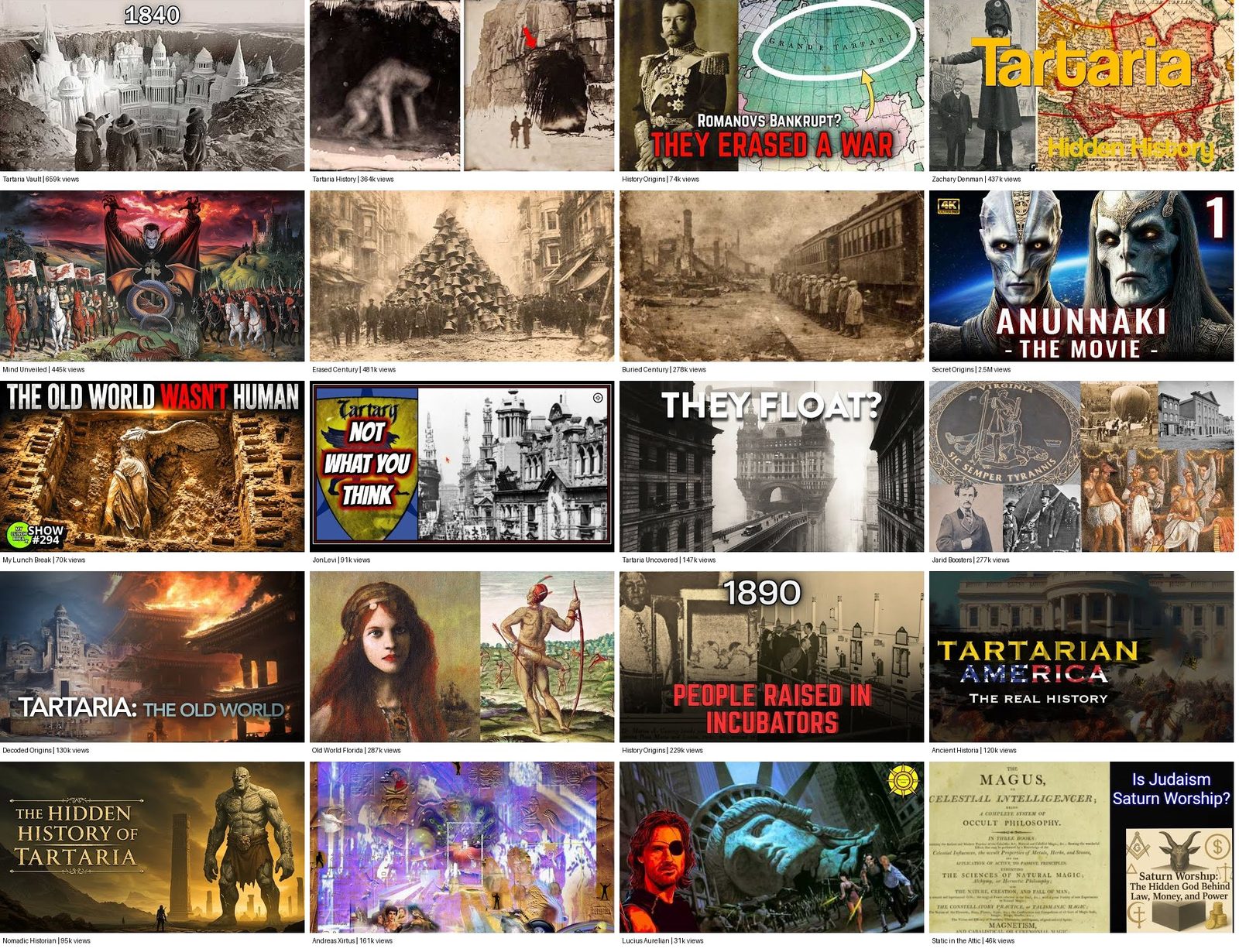 Contact sheet of 20 competitor thumbnails